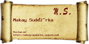 Makay Sudárka névjegykártya
